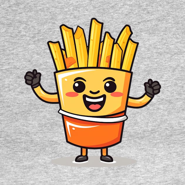 Cute French Fries T-Shirt cute characters by nonagobich